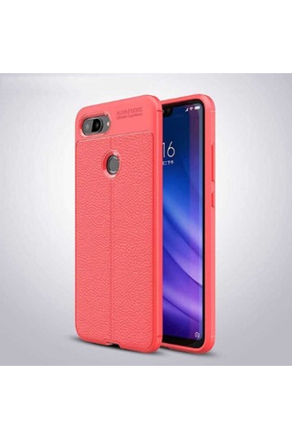 Xiaomi Mi 8 Lite Kılıf Deri Tarzı Niss Silikon Case