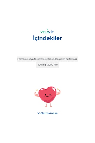 Velavit V-Nattokinase Takviye Edici Gıda 30 Kapsül