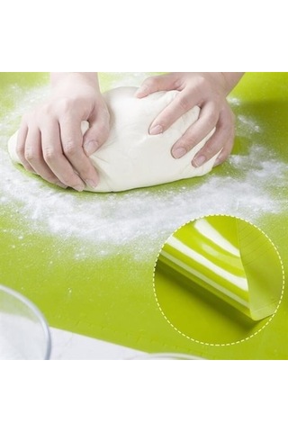 Buffer 40 50 Cm Silikon Ölçekli Kullanımı Kolay Hamur Açma Matı Ekmek Mantı Makarna Hamuru Yoğurma Çok Renkli