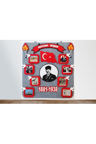 Atkp24 Atatürk Köşesi Panosu Zeminli Keçeden Eğitim Materyali Atkp24 Atatürk Köşesi Panosu Zeminli Keçeden Eğitim Materyali