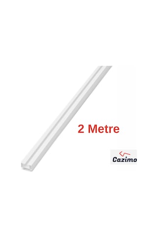 Pvc Tekli Perde Rayı Korniş Sistemi Ölçü Seçenekli Tavan Kornişi 200 Cm Beyaz