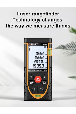 Besthome1 Sndway Lazerli Mesafe Ölçer - 120m'ye Kadar Hassas, Alan/hacim Hesaplama, Su Geçirmez