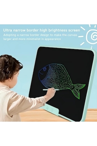 Trendooze 13 Inç Lcd Tahta Yazı Tahtası Sunshine022 Beyaz Tek Tuşla Silinebilir Çizim Tahta Beyaz