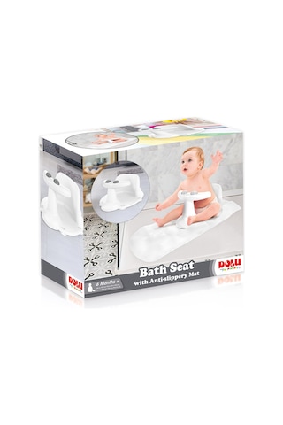 7052 Dolu Banyo Koltuğu Lazımlık- Kaymaz Paspaslı Beyaz