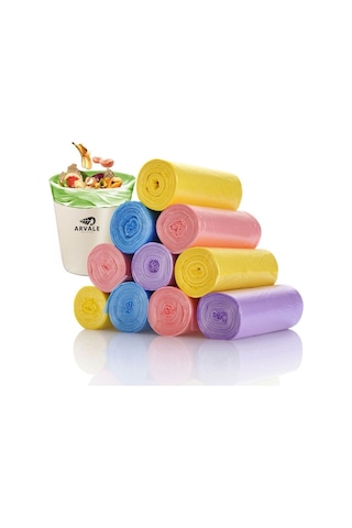 5 Paket Çok Avantaj Paket Mega Boy Lavanta Kokulu Büzgülü Çöp Poşeti 50 Adet Çöp Torbası 60 Lt