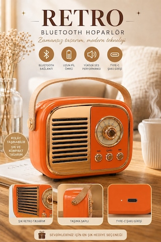 Jasper Jpr-4502 Klasik Retro Müzik Kutusu Usb-sd Kart- Aux - Bluetooth Destekli