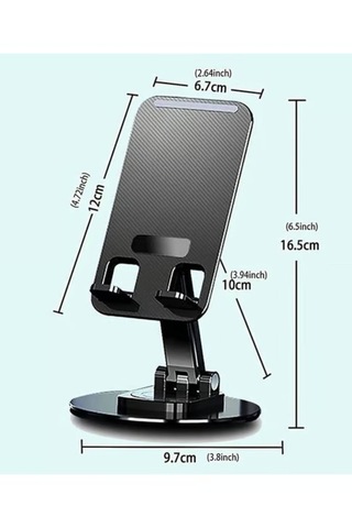 360 Dönebilir Katlanabilir Telefon Ve Tablet Standı Masaüstü Tutucu Ofis Ders Toplantı Aparatı