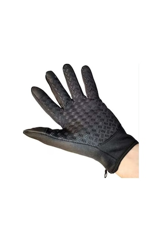 Motoanl Motosiklet Eldiveni Neopren Kumaş Kaydırmaz Fermuarlı Eldiven
