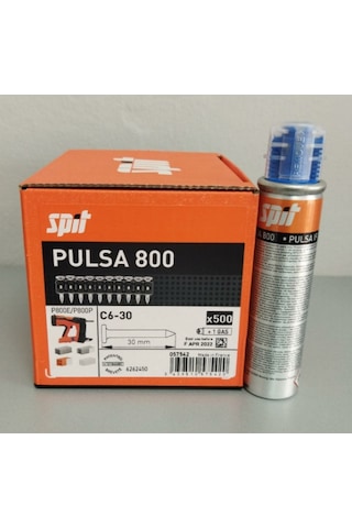 Spit P40P+ Gazlı Çivi Çakma Tabancası + Pulsa 800 C6-30 Standart Beton Çivisi 5000 Adet