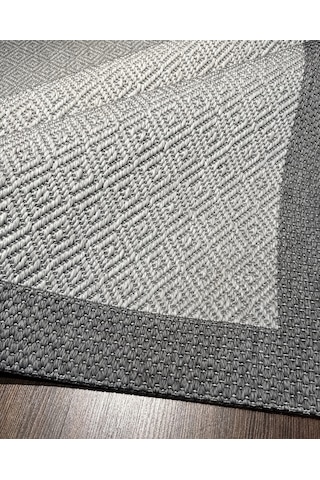 Mess Modern Dekoratif Yumuşak Dokulu Sisal Halı 3946 Gri Antrasit Çok Renkli