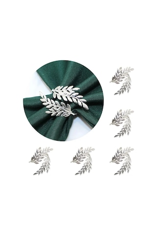 Geeroyoo Şık Gümüş 6'lı Peçete Halkası Seti - Yemek Masası İçin Zarif Ve Pratik Aksesuar Gümüş