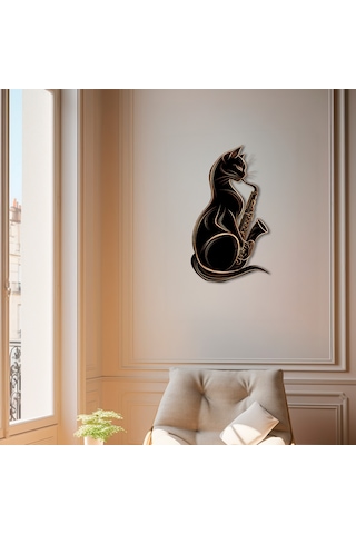 Jazz Cat Metal Tablo