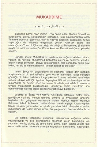 Sünnet Ve Bid'at El-emru Bi'l-ittiba Ve'n-nehyu Ani'l-ibtida ...
