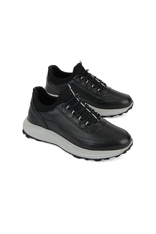 Ziya, Erkek Hakiki Deri Sneaker 161423z522 Siyah 161423z522 000