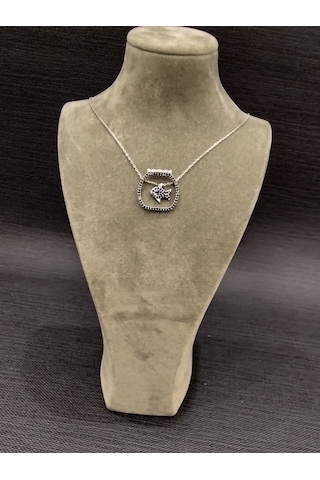 925 Ayar Gümüş Akvaryum Temalı Balık Modelli Kolye Gümüş