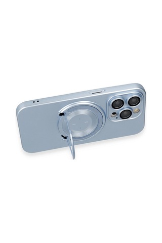 Apple iPhone Uyumlu 14 Pro Kılıf Lukka Magneticsafe Kapak - Sierra Blue Düz Renkli