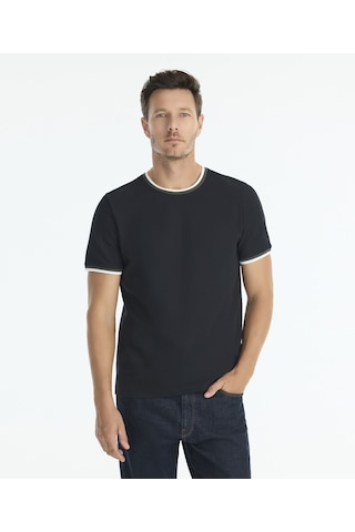 Yargıcı Regular Bisiklet Yaka Kısa Kol T-shirt 25kets9002x 001 SIYAH