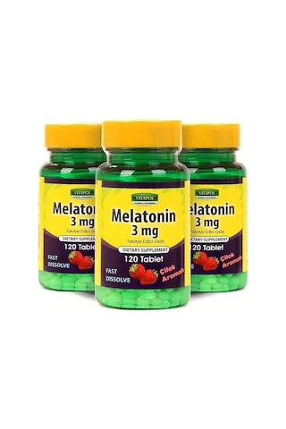 Vitapol 3 Mg 120 Tablet Fast Dissolve Çilek Aromalı 3 Adet