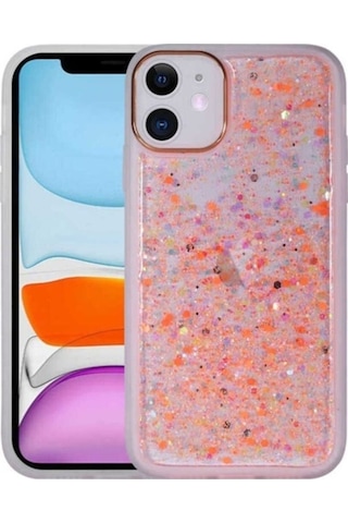 Apple Uyumlu iPhone 11 Kılıf Figürlü Desenli Işıltılı Sert Zore Sos Kapak NO5