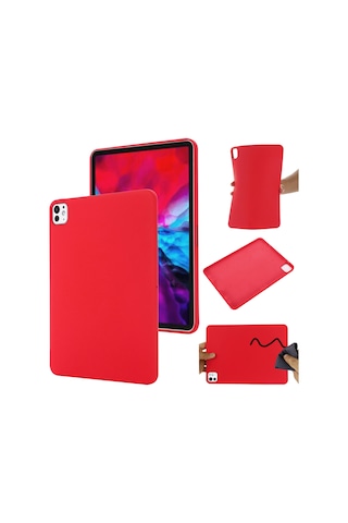 iPad Uyumlu Pro 13 2024 Kılıf Sıvı Silikon Çizilmeye Dayanıklı Tablet Kapağı