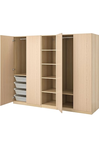 Ikea Meşe Geniş Kapaklı Gardırop 250x60x201 Cm