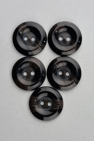 Küçük Boy Akrilik Batik Desenli Gri Kaban Çeket Hırka Yelek Düğmesi 5 Adet