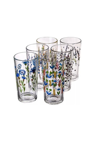 Osz Yüksek Rakımlı Cam Meyve Suyu Bardakları Seti, 6 Adet, 230 Ml 229413292 Beyaz