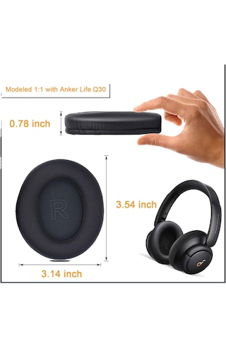 Anker Soundcore Life Q30 Q35 Q30 BT Q35 BT Prefesyonel Sünger Protein Deri Kulak Earpad Yastık