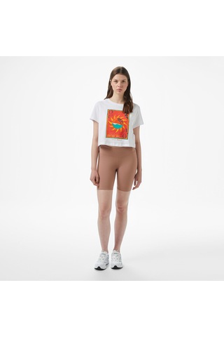 Roxy Atlas Oceanregular Kadın Beyaz Crop T-shirt Erjzt05921 Beyaz