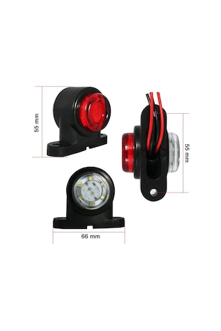 Ahmet Otomotiv 10'lu Paket Mini Takoz Kırmızı Beyaz 12v-24v