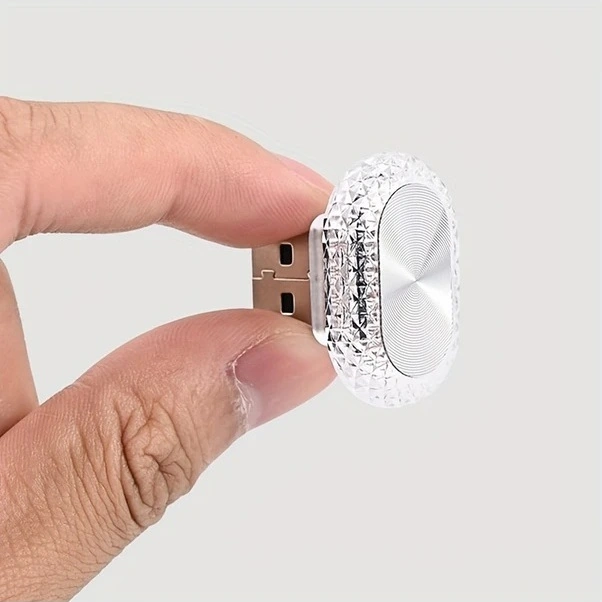 Trendooze Turcoshop11 1 Adet Pembe-mor Mini Usb Led Araç İçi Aydınlatma