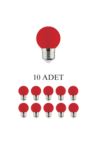 Horoz 001-017-0001 Rainbow Smd Led Ampul Kırmızı 1w E27 Duy - 10 Lu Paket