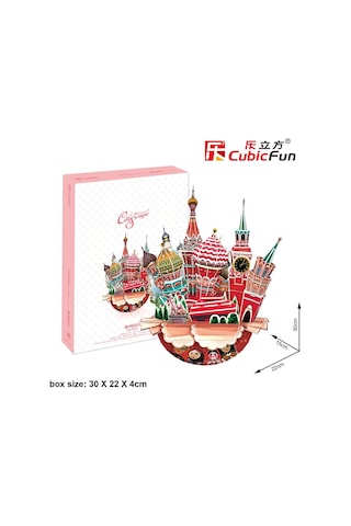 Cubic Fun 3D 68 Parça Puzzle Cityscape Moskova Şehir Kompozisyonu