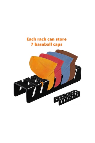 Neevoyu 7 Oluklu Akrilik Şapka Düzenleyici, Fişmen Şapka-kowboy Şapka Depolama Rafı, Transparan 1 Adet