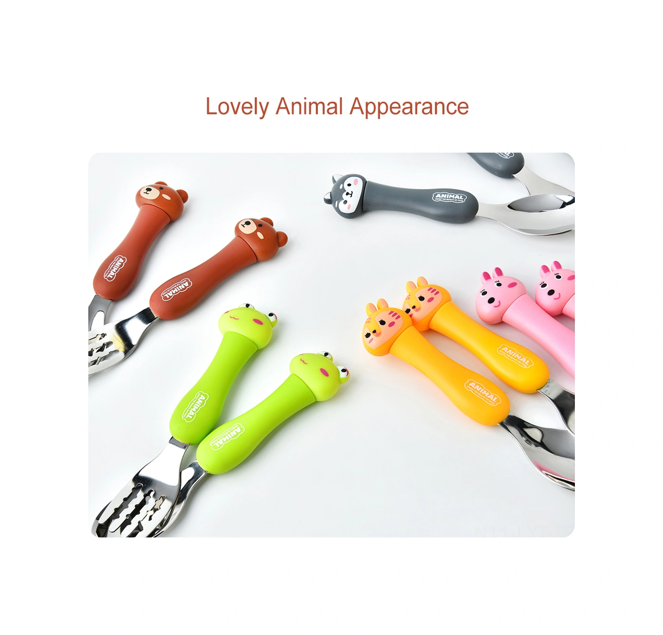 Youtek Seyahat İçin Taşınabilir 304 Paslanmaz Çelik Çocuk Çatal-kaşık Seti, Yeşil Renkli Kutu İle Komple Pp Malzeme Diğer