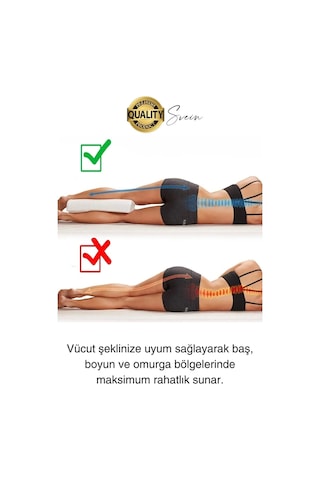 Konforlu Ergonomik Nefes Alabilen Hipoalerjenik Visco Ortopedik Horlama Uyku Yastığı Boyun Diğer