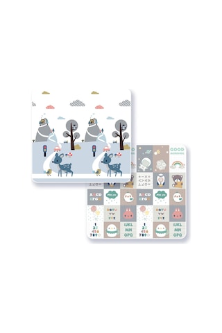 Worryfree-200x180cm Çift Taraflı Katlanır Bebek Oyun Matı-küçük Geyik Bahçesi + Aydınlanma Günlük 10mm