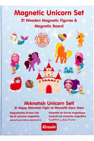 Rossie Ahşap Mıknatıslı Unicorn Oyun Seti (Manyetik Oyun Alanı)