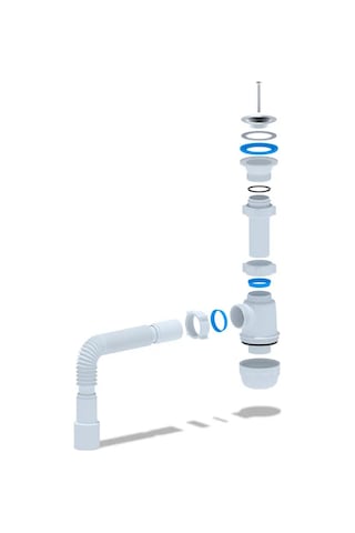 Anı Plast 2"x11,5 Cm Esnek Borulu Mutfak Evyesi Sifonu 316836829