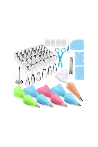 Besthome1 83 Parça Pasta Seti, Pratik Pişirme Çantaları, Paslanmaz Çelik Uçlar Evde Kullanılabilir Diğer