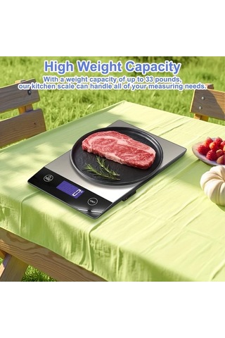 Dashanshop Innosinpo K210h Mutfak Terazisi 304 Paslanmaz Celik Lcd Ekran Tip C Sarjli 14 97 Kg Gram Ve Ons Firin Pisirme İcin -