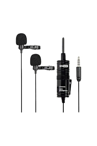 Hepa Merz Hm-156 Pro Çiftli Yaka Mikrofonu Kamera Pc Telefon
