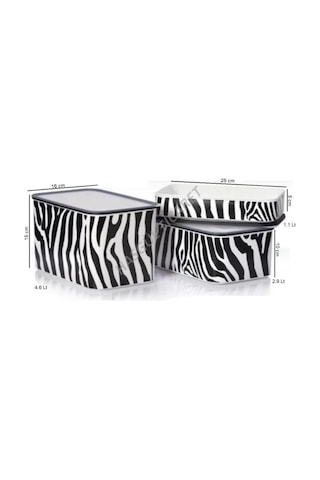 Tupperware Su Zebra 3'Lü Set Sıkı Kapaklı Saklama Kabı Hsgl Çok Renkli