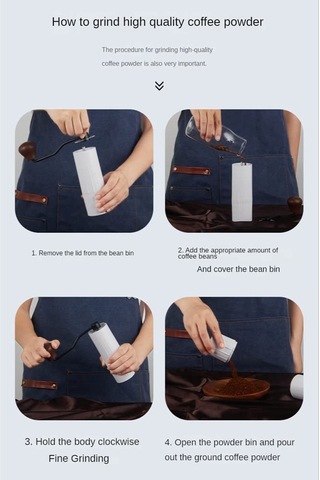 Nertoee Manuel Kahve Değirmeni Taşınabilir Ayarlanabilir Kabalık