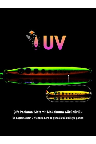Jig, Zoka, Suni Yem, Glow Uv Metal Jig, 40gr 10cm Razor 40