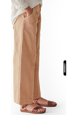 Nk Kids Xo Kids Fermuarlı Geniiş Paçalı Katlanmış Kıız Çocuk Pantolon 8-14 Yaş 56703 Camel