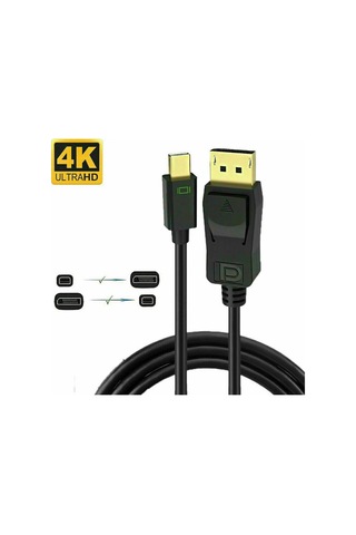 Mini Dp Display Çevirici Kablo 1,8 Metre Mini Displayport To Display Kablo