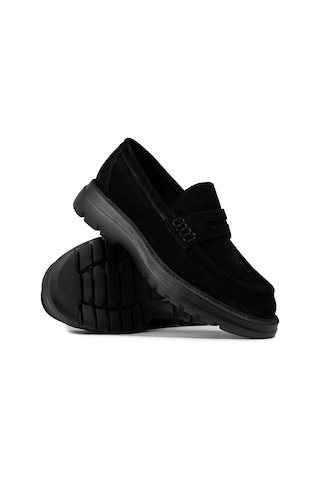 Deery Erkek Hakiki Süet Siyah Loafer Ayakkabı - 02006msyhe04 Siyah