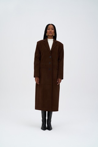 Mai Collection Mai Studios Co. Selva Masculine Uzun Kahve Trençkot Kahve