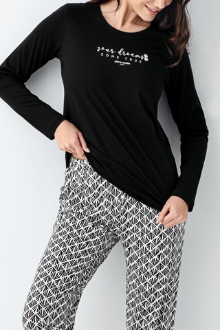 Pierre Cardin Kadın Siyah Pijama Takımı Pc9068-s-v1 Siyah